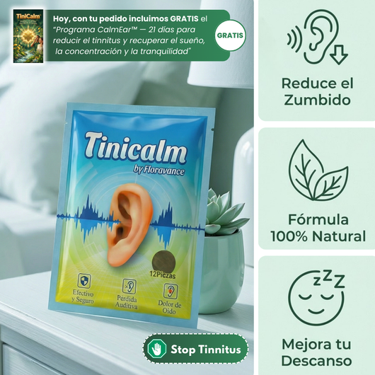 TiniCalm™ | Reduce los zumbidos y pitidos de forma natural en 2 Semanas